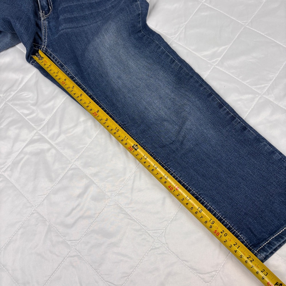 ND Weekend Y2K Low Rise Capri Jeans Embellished Cross Bling Women 6 - Picture 12 of 14